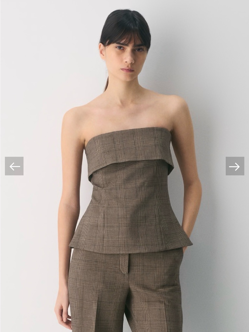 Aritzia Plaid Element Tube Top NWT